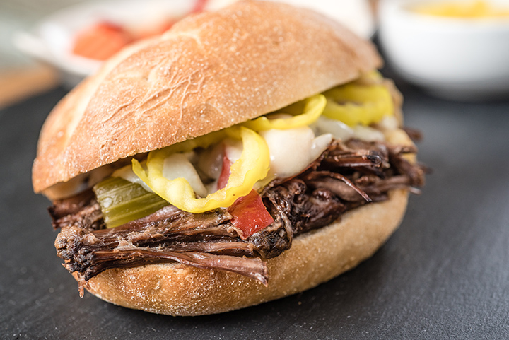 Slow Cooker Chicago-Style Italian Beef Sandwiches